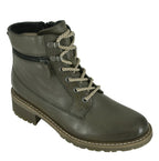 Botte lacée en cuir pour femme - Vert